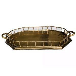 Gold Bamboo Tray Guest Tray Platter